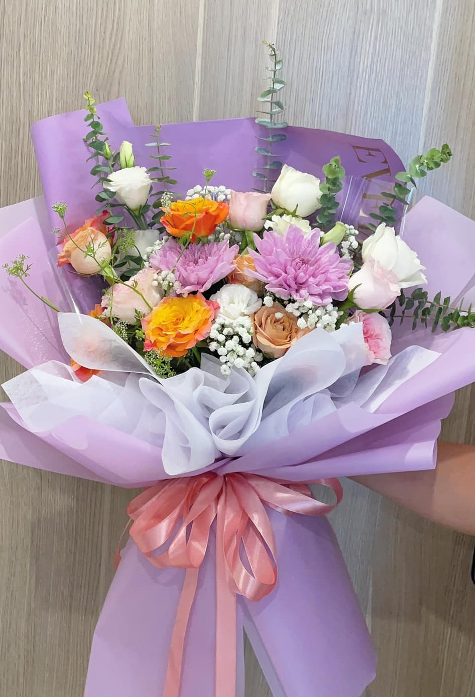 Bó hoa tươi pastel