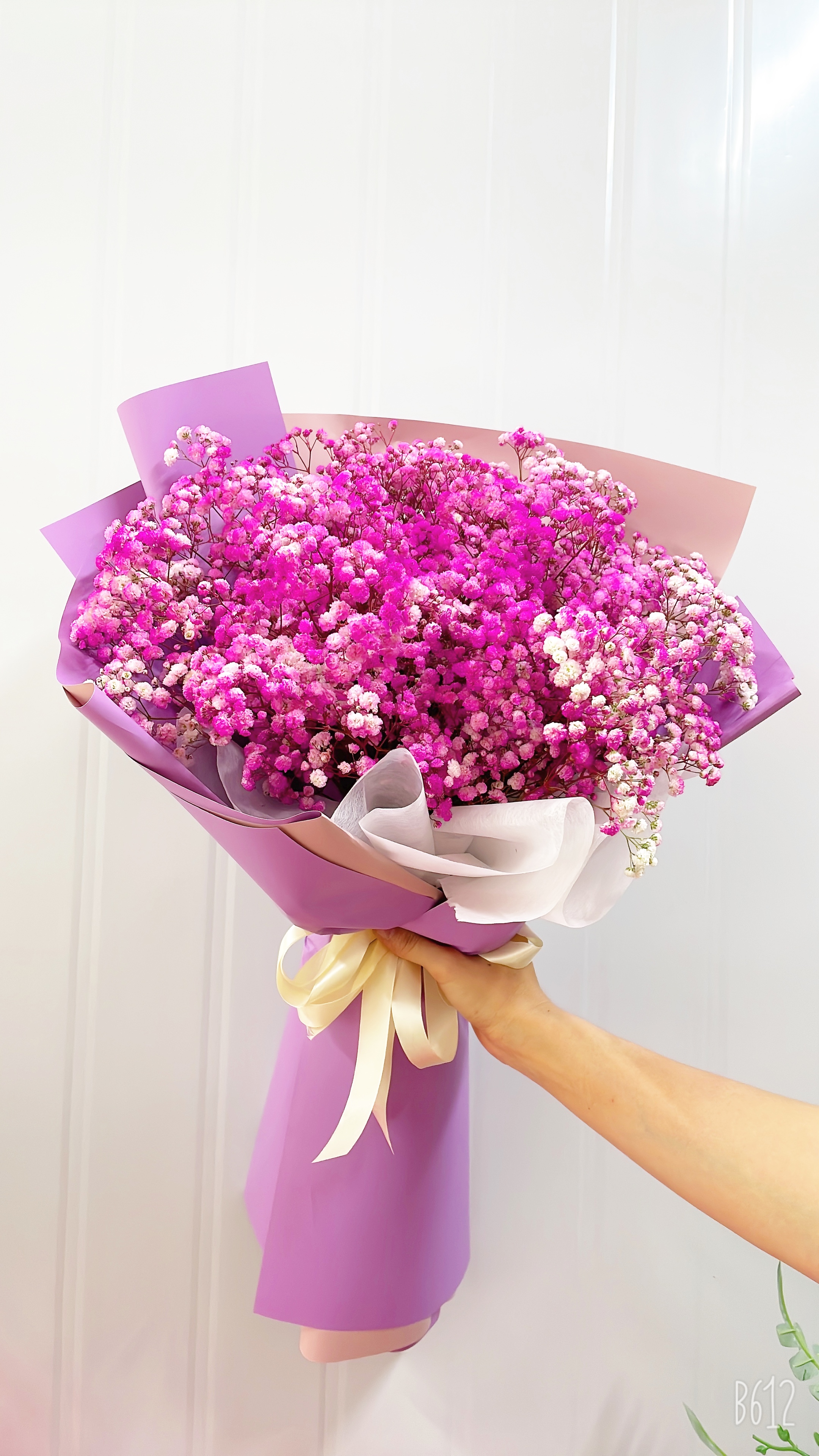 Bó hoa baby hồng tím