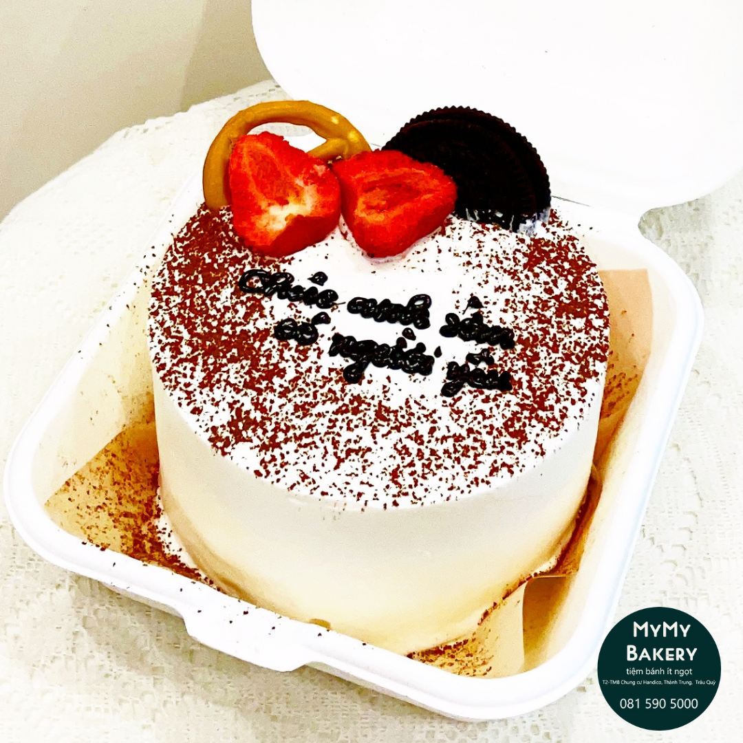 Bánh bento kem tươi chữ viết tay