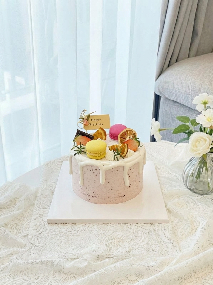 Bánh sinh nhật kem tươi macaron