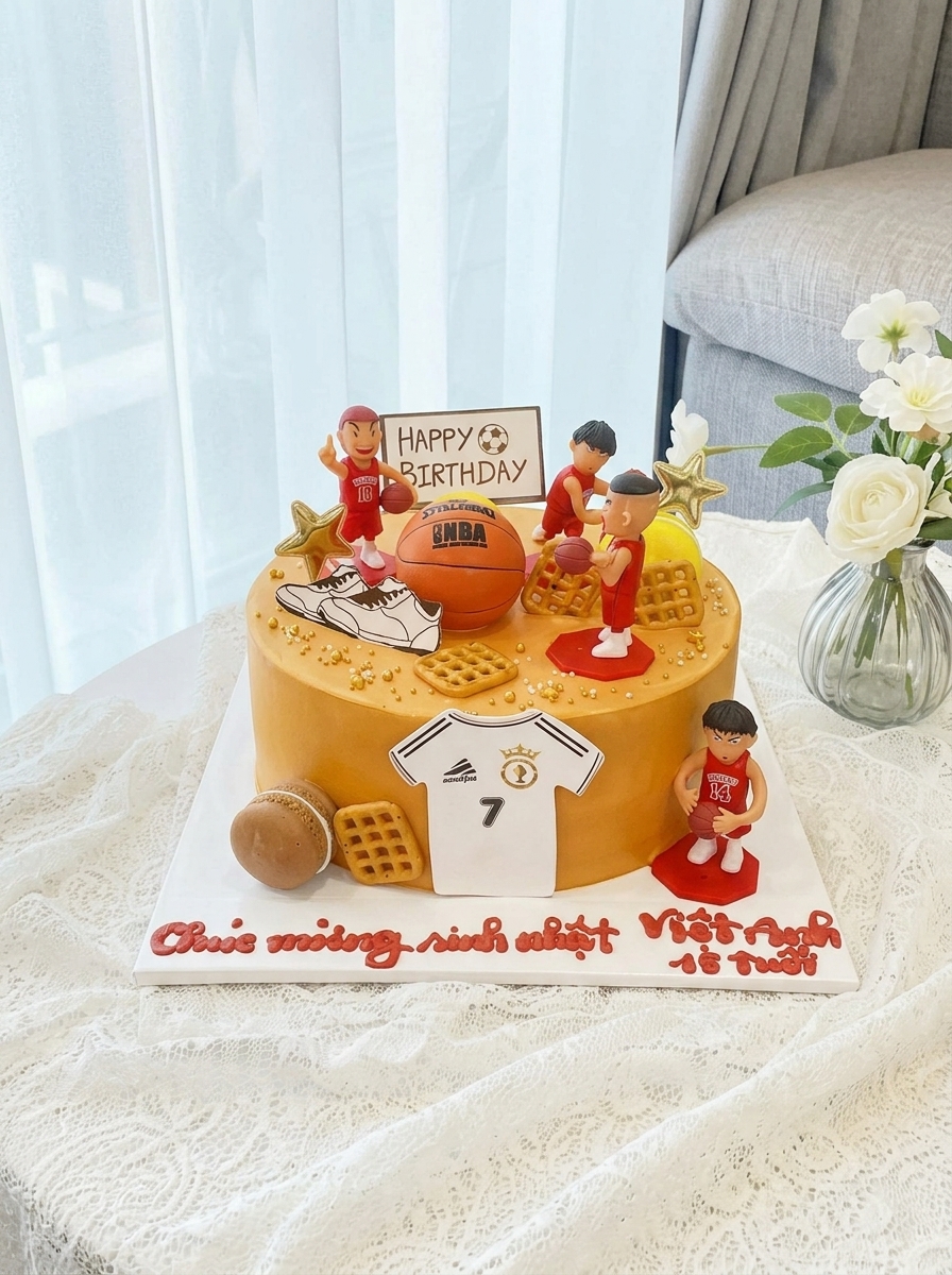 Bánh sinh nhật bóng rổ Slam Dunk