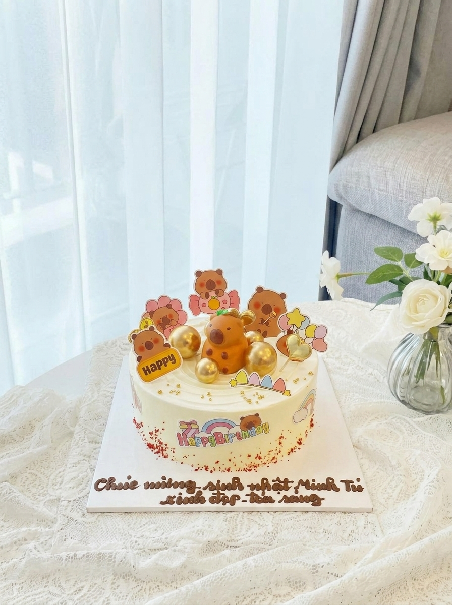 Bánh kem capybara sinh nhật