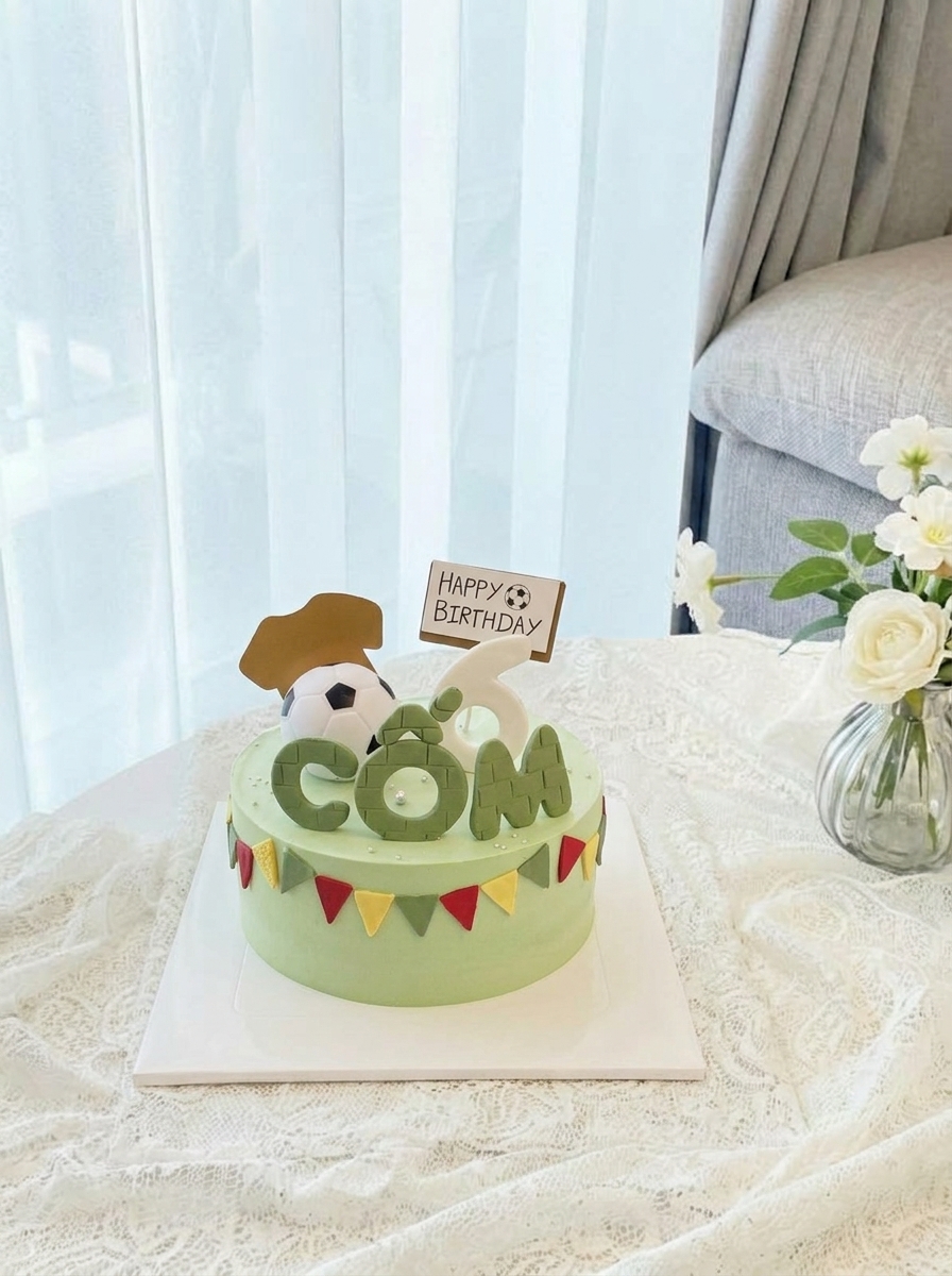 Bánh sinh nhật bóng đá bé trai