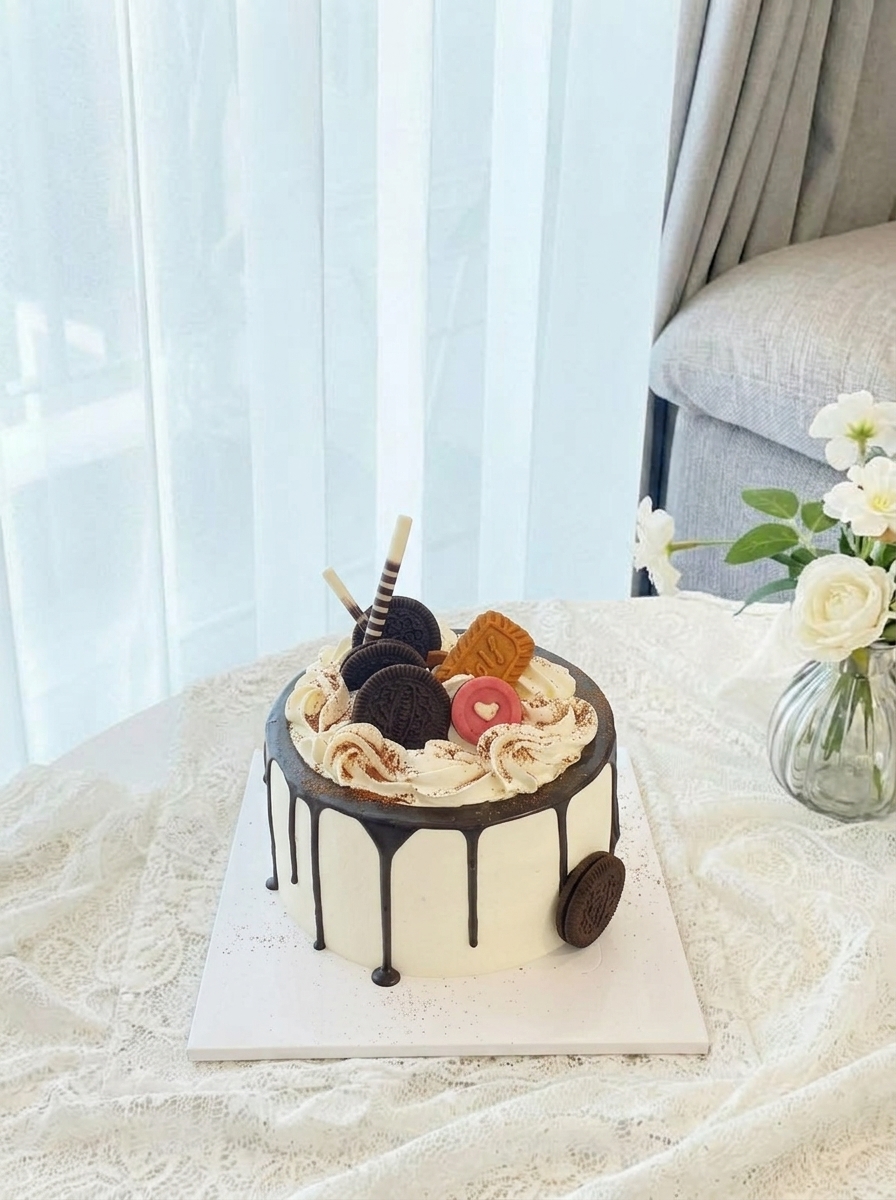Bánh kem chocolate drip Oreo
