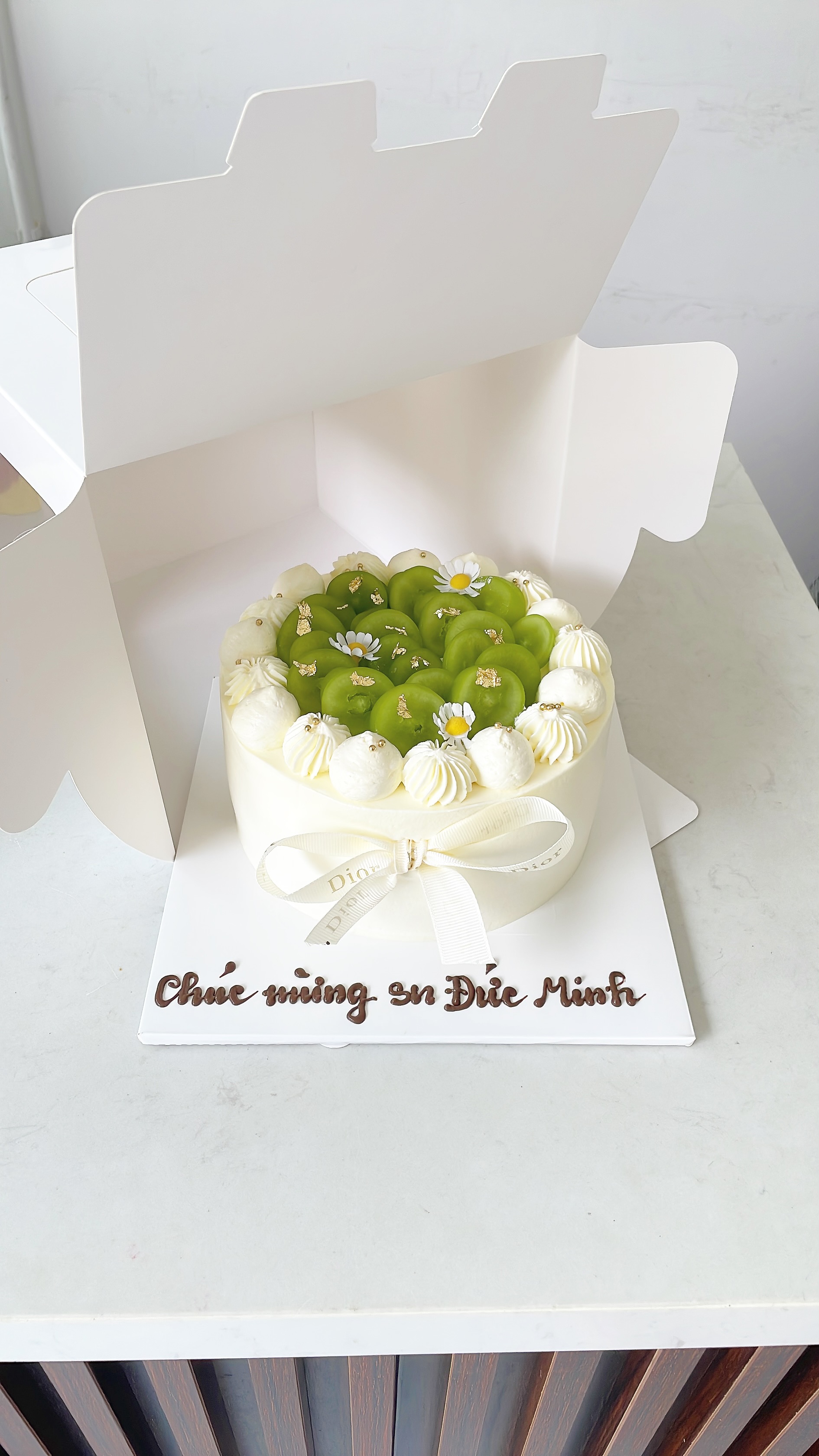Bánh kem nho xanh Hàn Quốc