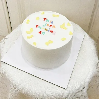 Bánh Sinh Nhật Vẽ Chữ Màu Pastel