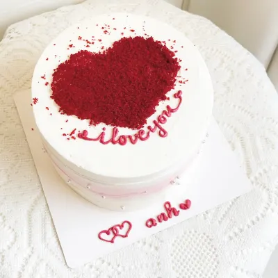 Bánh tim đỏ I Love You