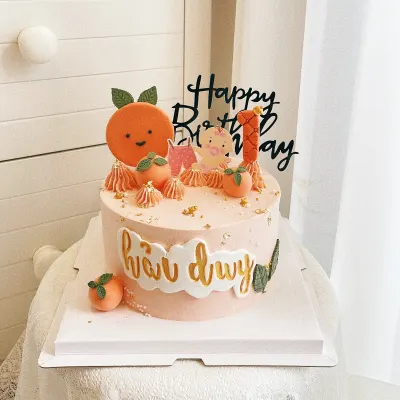 Bánh sinh nhật trái cam bé gái 1 tuổi