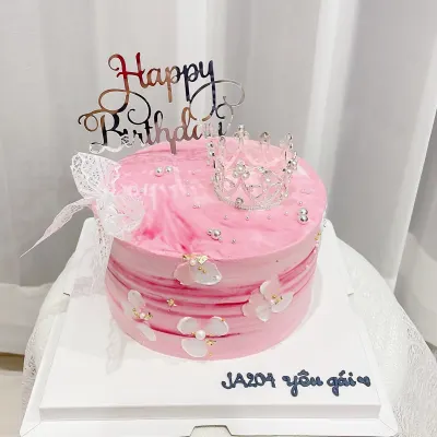 Bánh sinh nhật công chúa hồng