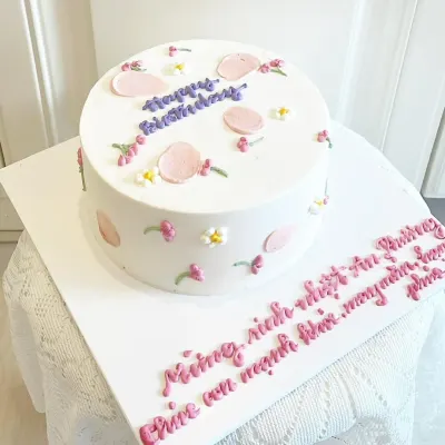 Bánh sinh nhật hoa nhí pastel