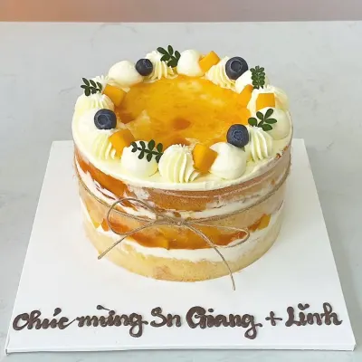 Bánh kem xoài naked cake