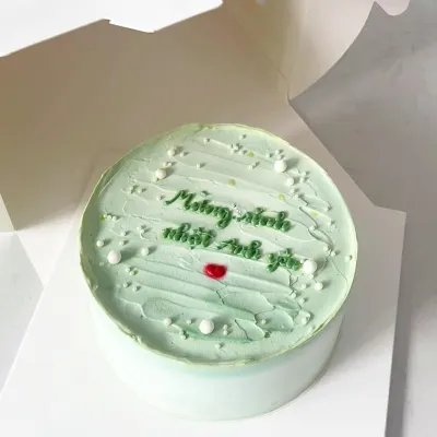 Bánh kem bento xanh mint chúc mừng sinh nhật