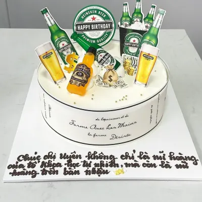 Bánh sinh nhật bia Heineken