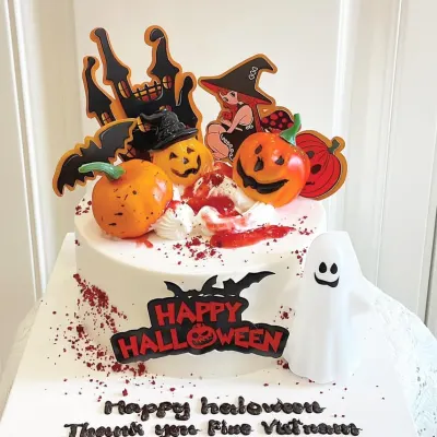 Bánh Halloween bí ngô ma quỷ