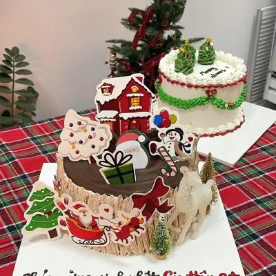 Bánh sinh nhật Giáng sinh gốc cây