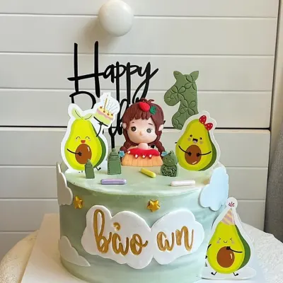 Bánh sinh nhật bơ xanh bé gái