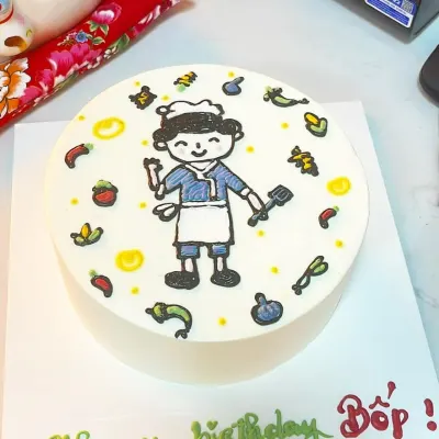 Bánh sinh nhật hình đầu bếp