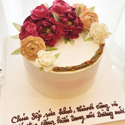 Bánh hoa Hàn Quốc tặng sếp