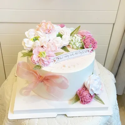 Bánh sinh nhật hoa Hàn Quốc cho ông bà
