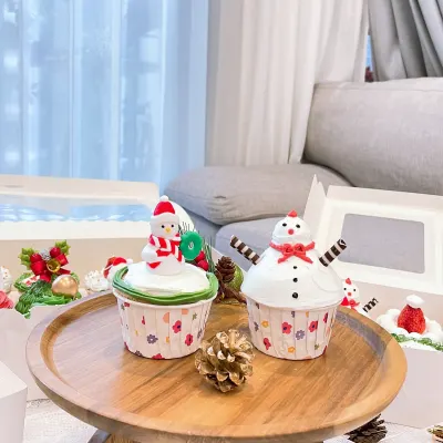 Cupcake người tuyết Noel