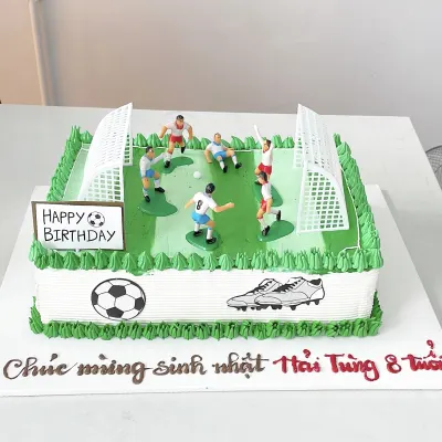 Bánh sân bóng đá sinh nhật bé trai