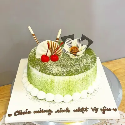 Bánh kem matcha sinh nhật