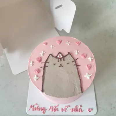 Bánh kem Pusheen mừng về nhà