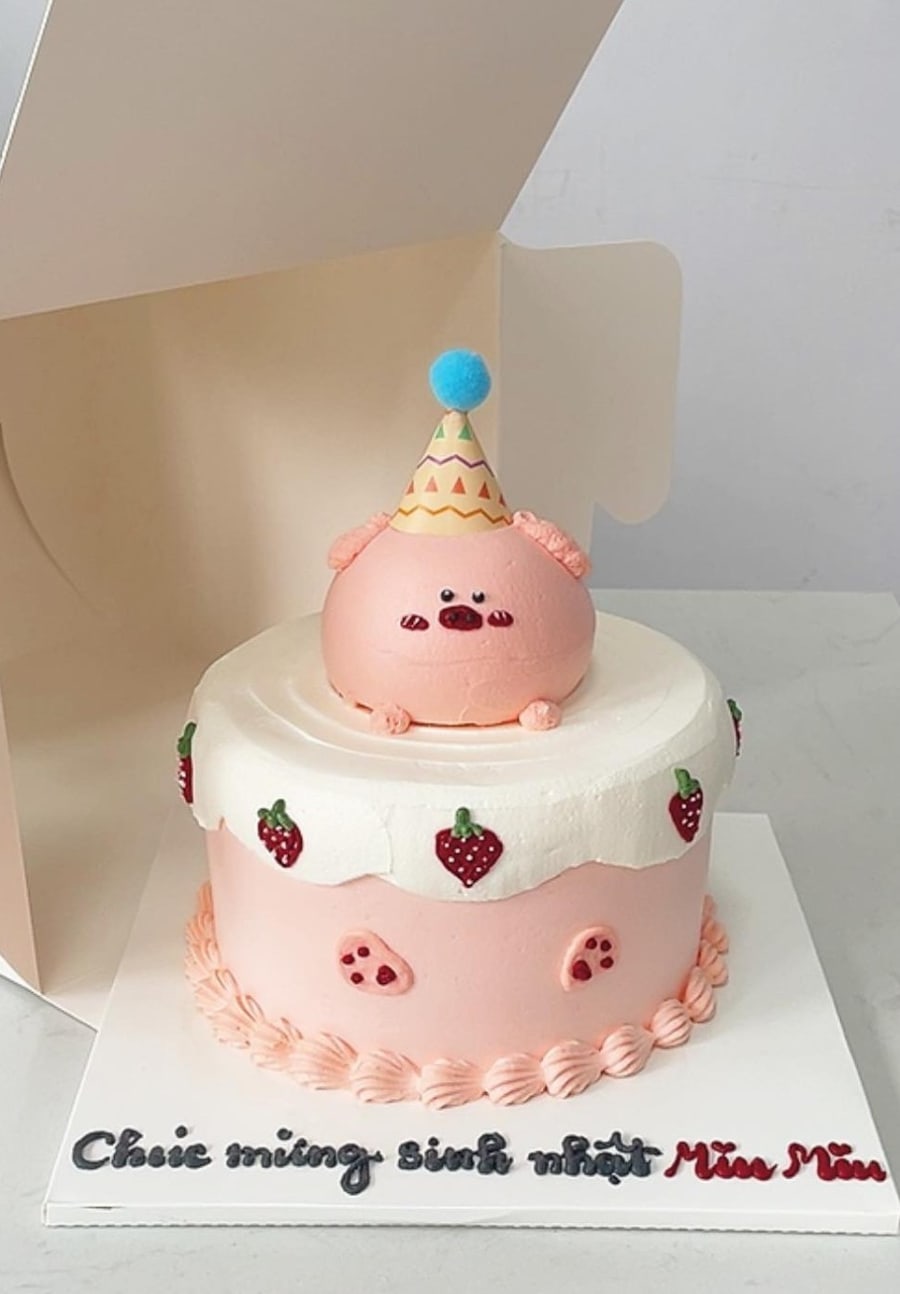 Bánh tạo hình heo hồng — mẫu 6956 MyMy Bakery