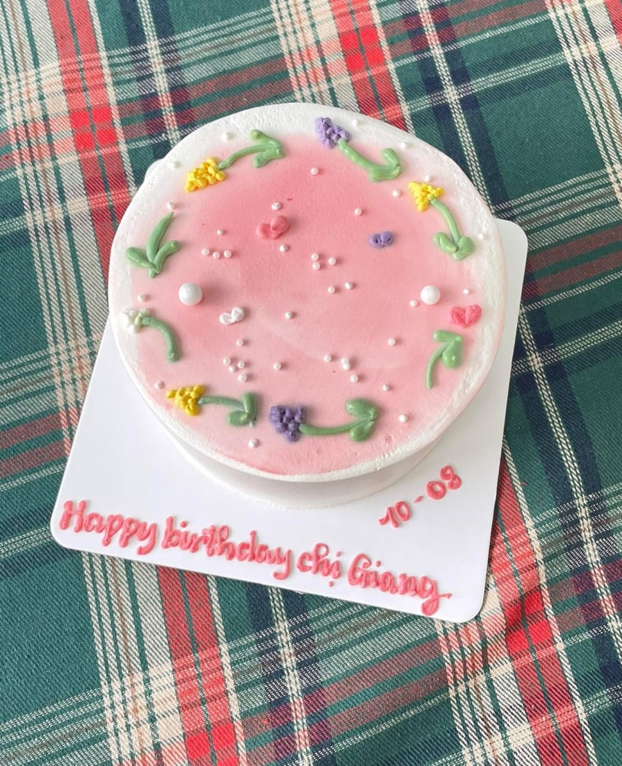 Bento hoa pastel ô vuông — mẫu 9400 MyMy Bakery