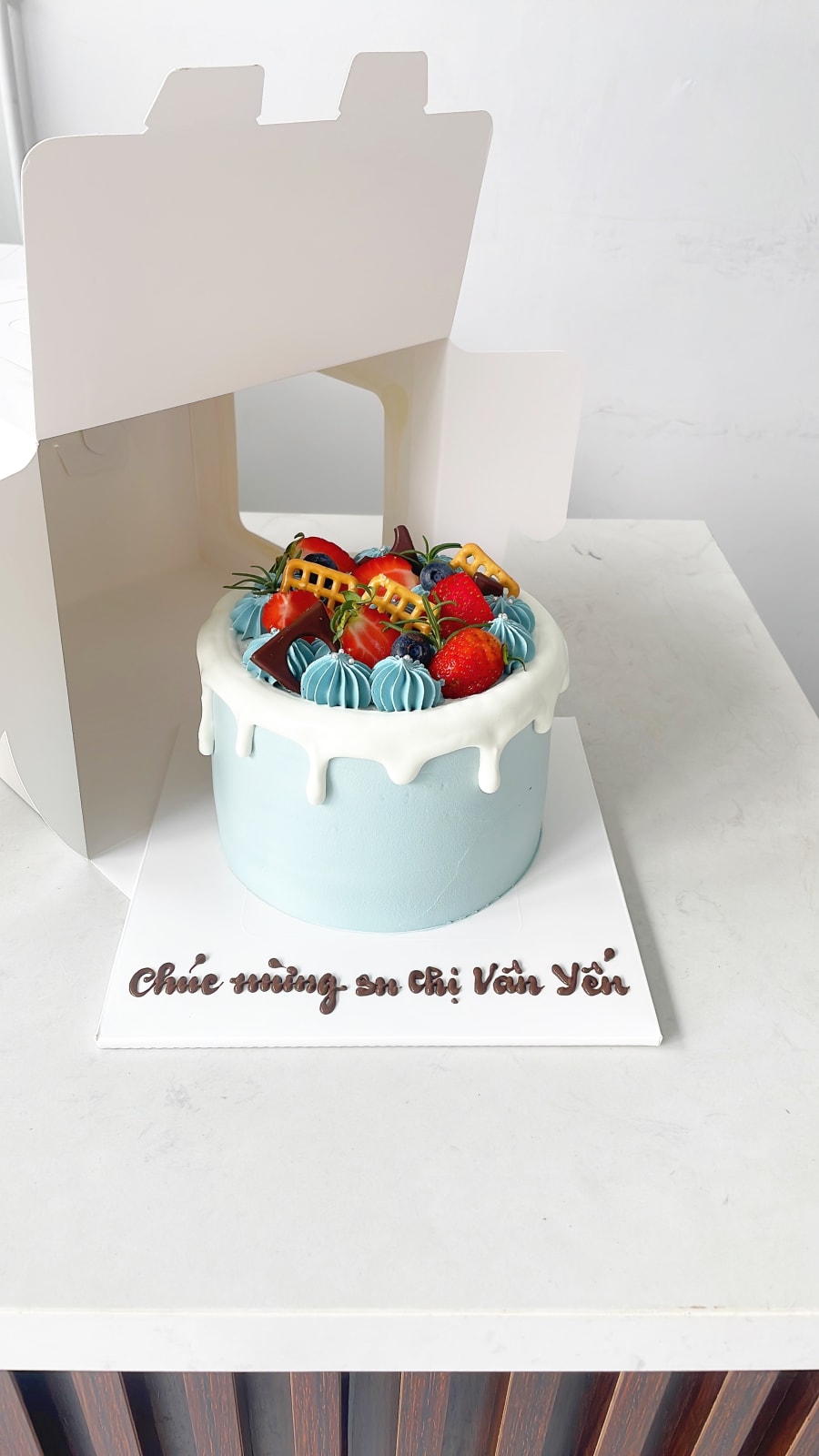 Bánh xanh pastel trái cây — mẫu 4656 MyMy Bakery