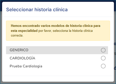 Iniciar atención Historia Clínica