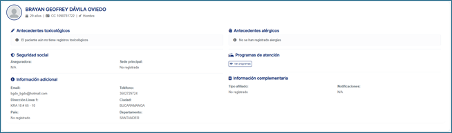 Órdenes médicas Lista de trabajo
