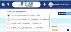 Cambiar punto de dispensación