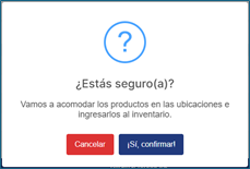 Guardar ubicación de productos