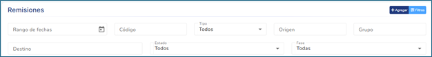 Filtros Remisión