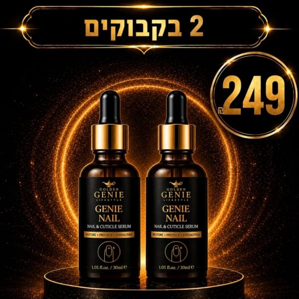 2 בקבוקים Genie Nail Repair במבצע מיוחד