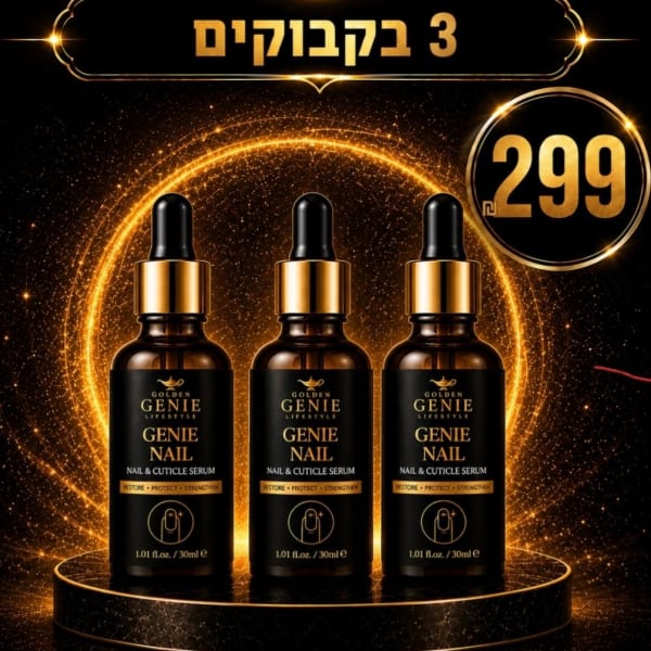 3 בקבוקים Genie Nail Repair במבצע פרימיום