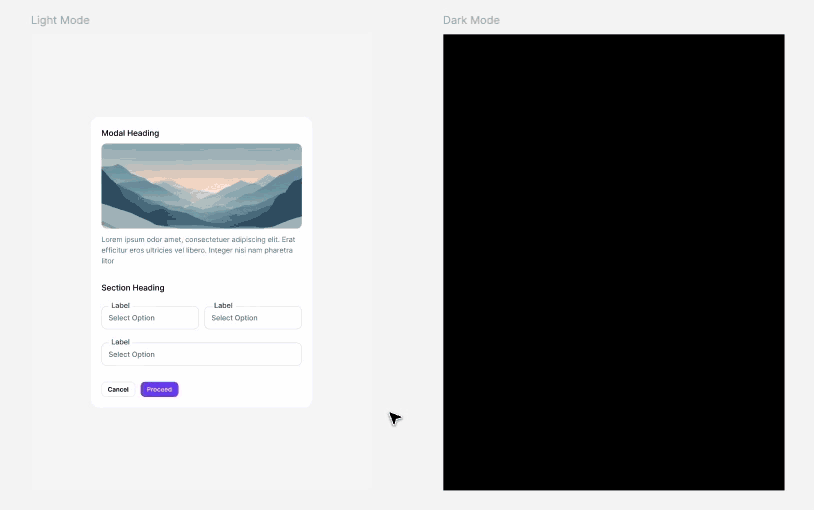One-click dark mode toggle across all components