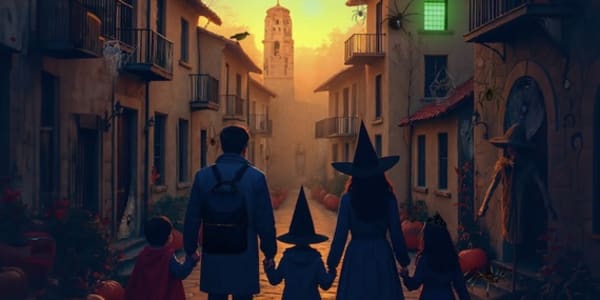 ‘Creepy Haloween Family’ al Poble Espanyol