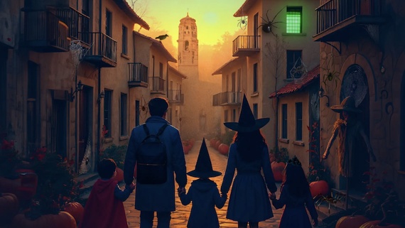 ‘Creepy Haloween Family’ al Poble Espanyol