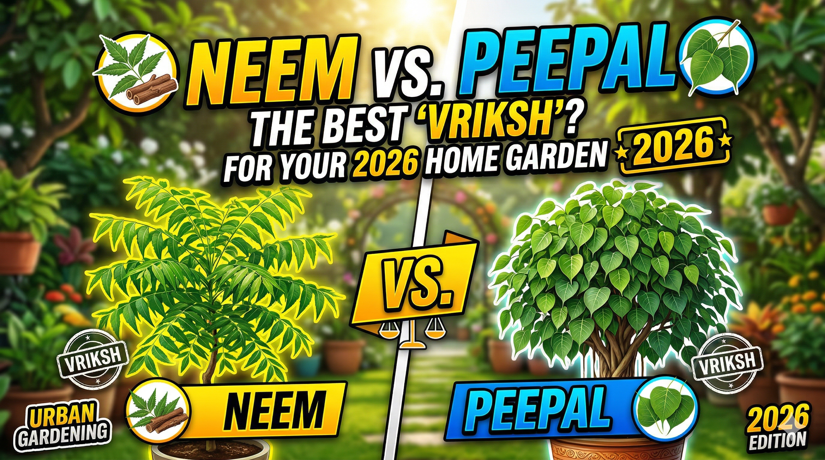 Neem vs. Peepal: The Best 'Vriksh' for Your 2026 Home Garden