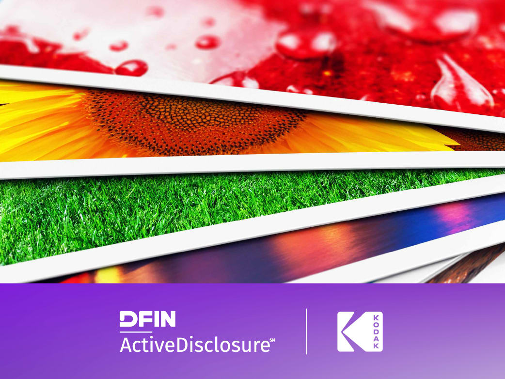 柯达为何选择重回ActiveDisclosure℠平台？ - 当纳利金融服务集团 (DFIN)