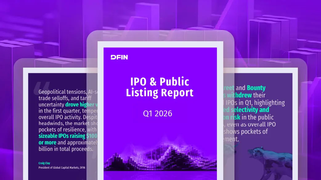 DFIN发布《2026年Q1美股IPO及上市报告》 - 当纳利金融服务集团 (DFIN)