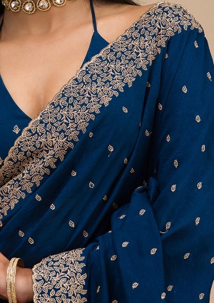 Zariwork Soft Silk Saree - View 5