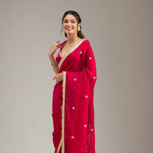 Threadwork Georgette Saree - View 5