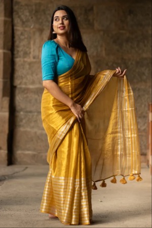 Dyuti Tissue Cotton Saree - View 5