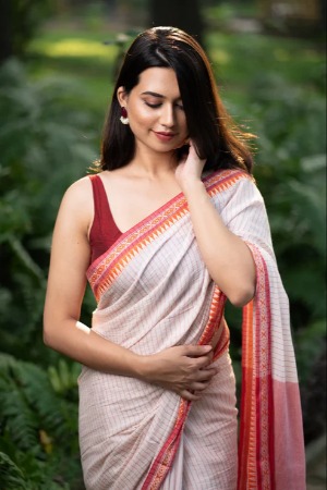 woven linen sarees - View 5