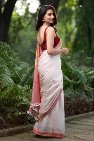 woven linen sarees - View 3