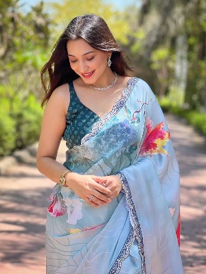 Floral Print Saree
