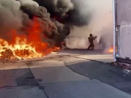 В промзоне Копейска произошёл крупный пожар